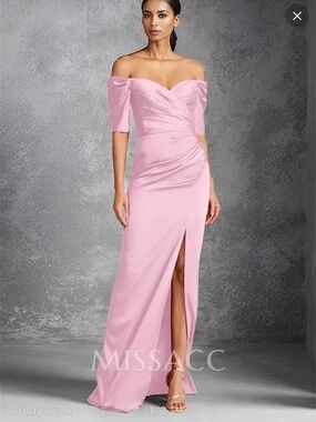 MissACC Candy Pink One-Shoulder Evening Gown